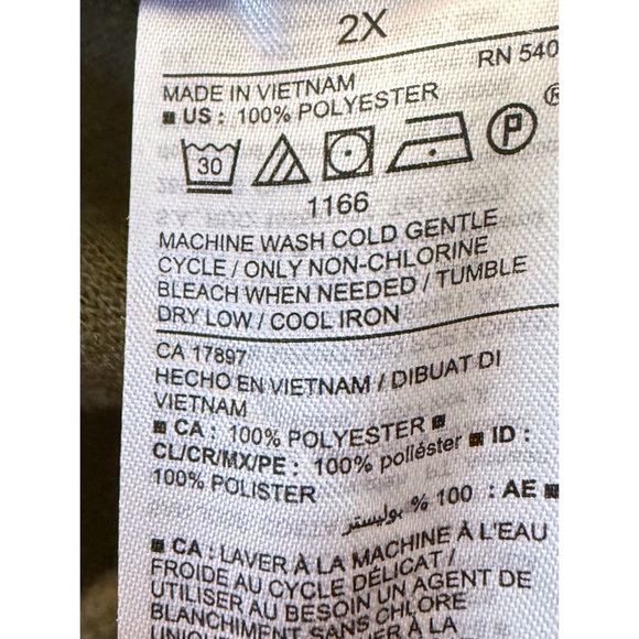 Old Navy Green Sherpa Trimmed Jacket Size 2X - Picture 6 of 6